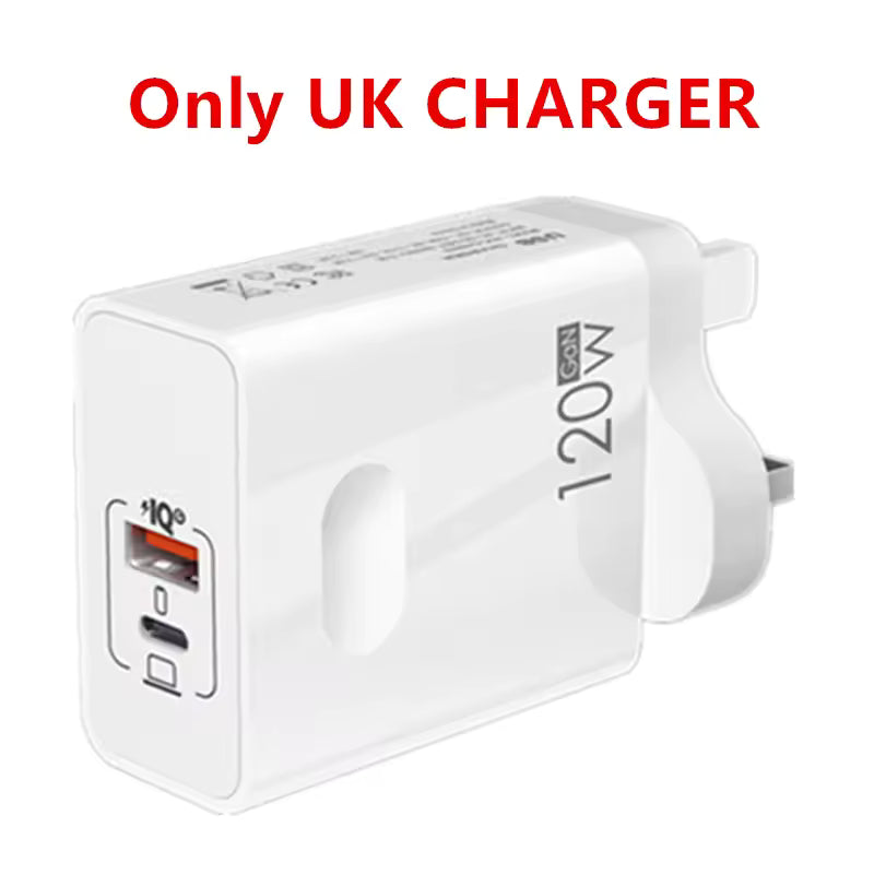 120W Fast Charging Cable for iPhone & Android