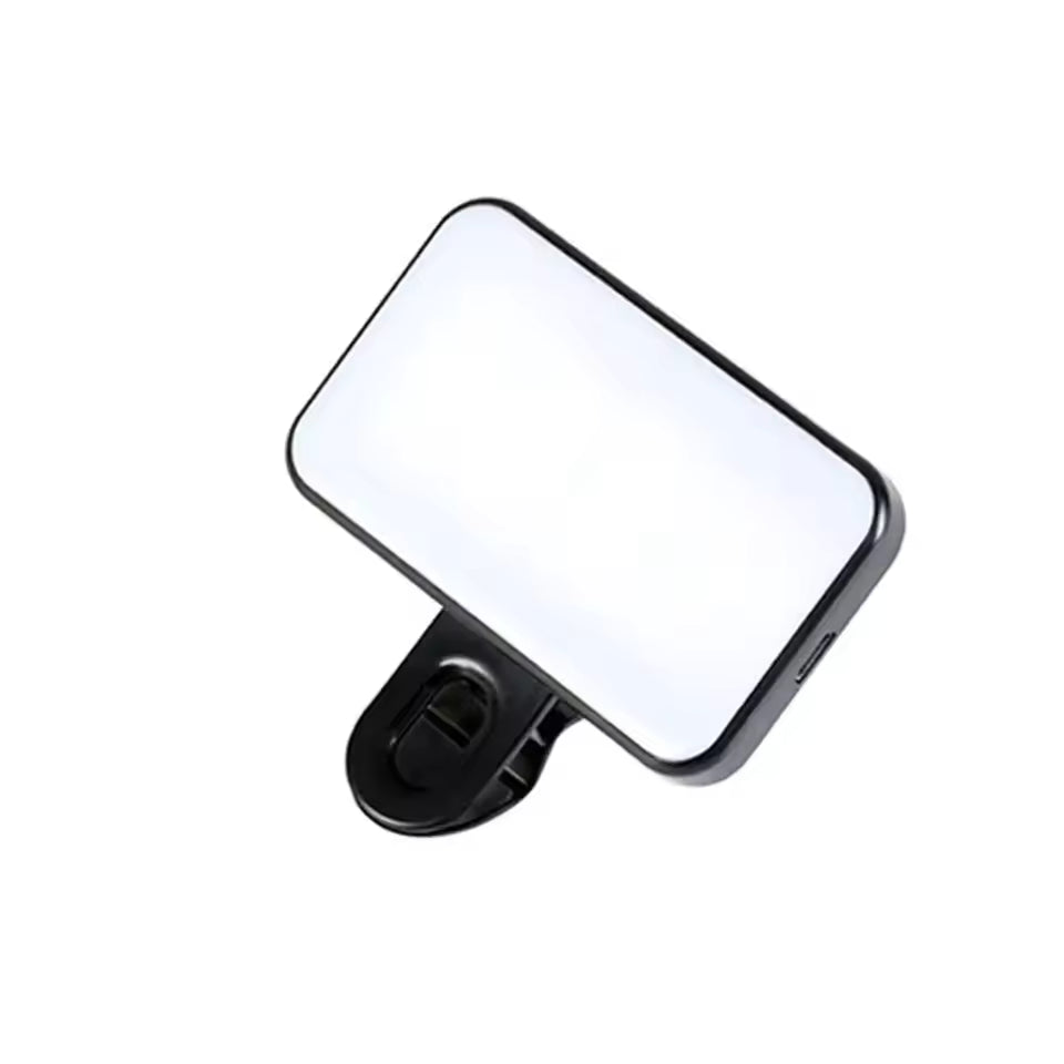 Portable Mini Selfie Fill Light Rechargeable 3 Modes Clip On LED Light