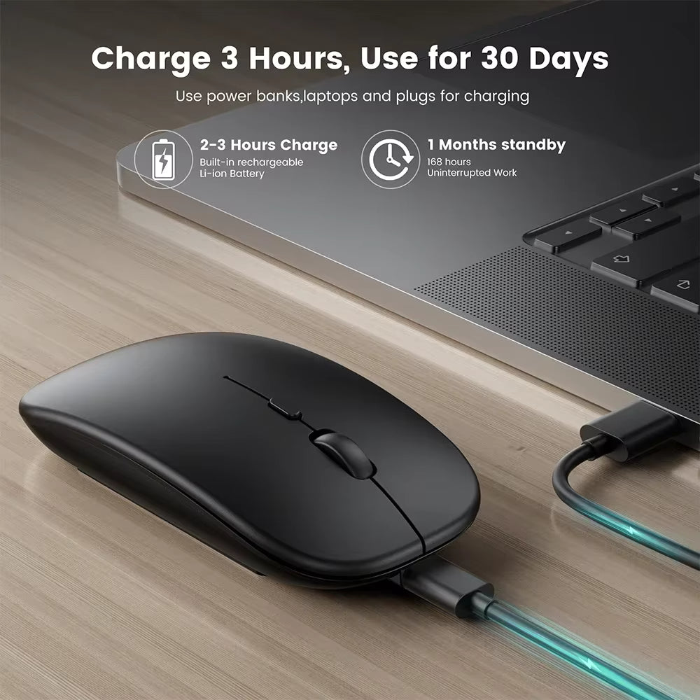 Dual Mode Bluetooth 2.4G Wireless Rechargeable Gaming Mouse