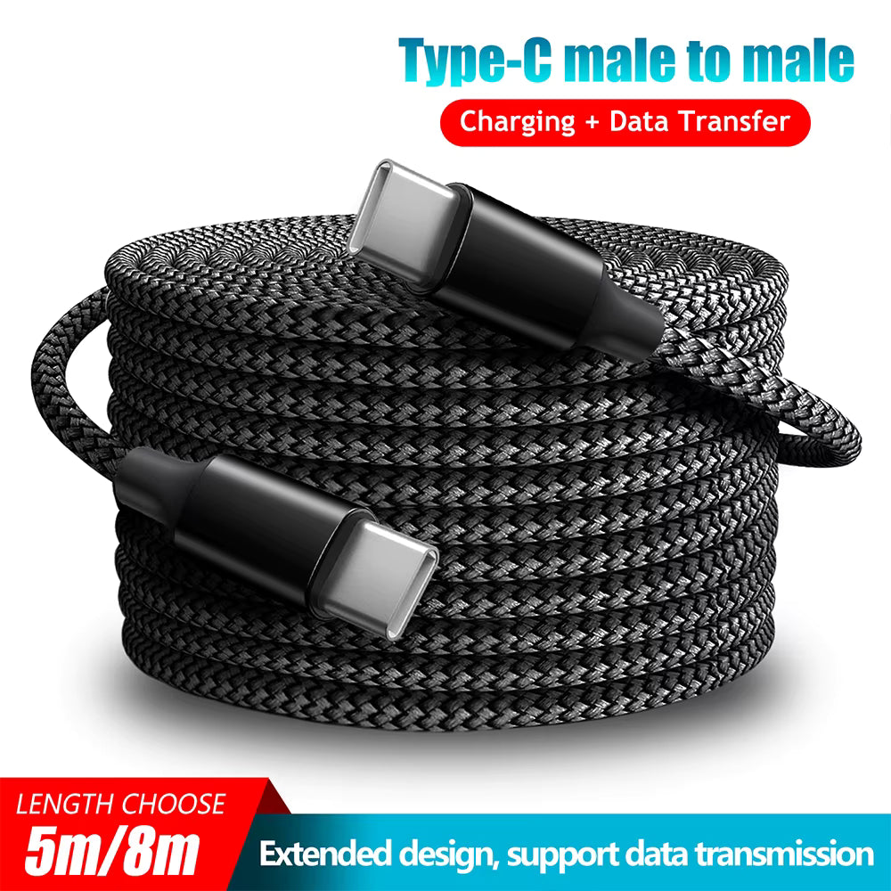 60W PD USB-C to USB-C Extension Cable | 5M