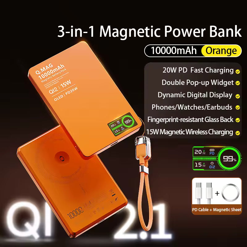 QI 2.1 Magnetic Wireless Power Bank | 5000/10000mAh