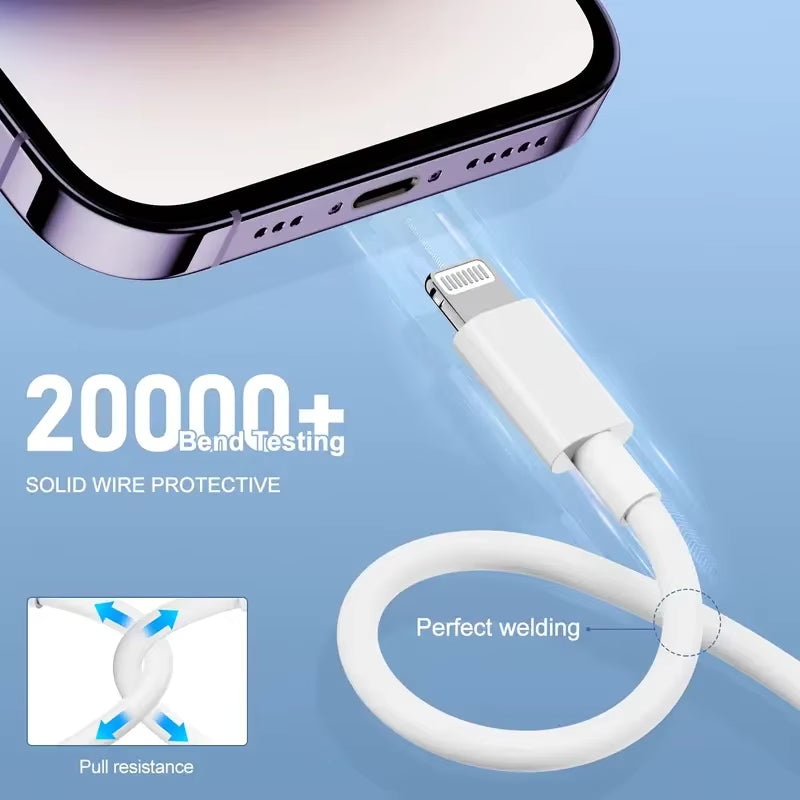 MFi Certified USB to Lightning Fast Charging Cable Pack | 3PCS/5PCS for iPhone & iPad