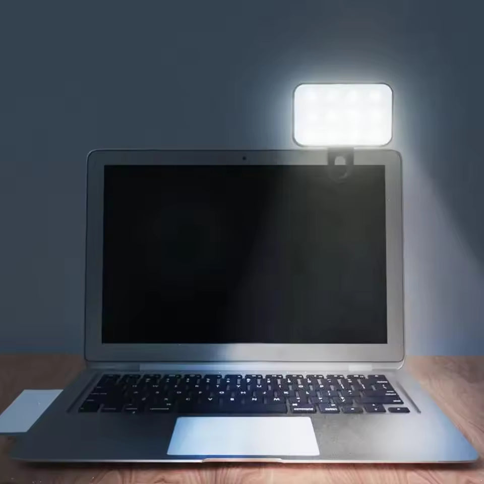 Portable Mini Selfie Fill Light Rechargeable 3 Modes Clip On LED Light