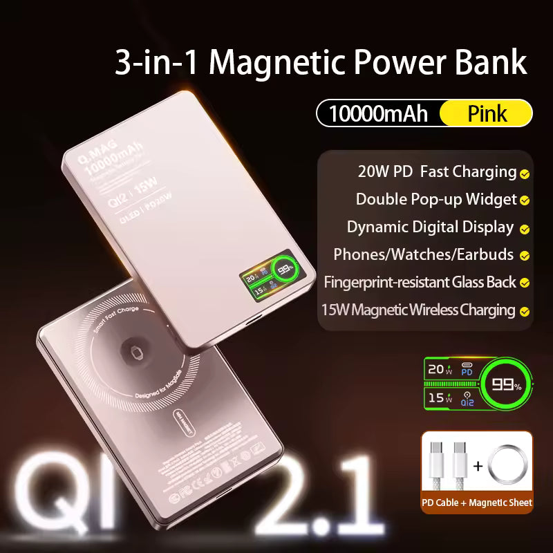 QI 2.1 Magnetic Wireless Power Bank | 5000/10000mAh