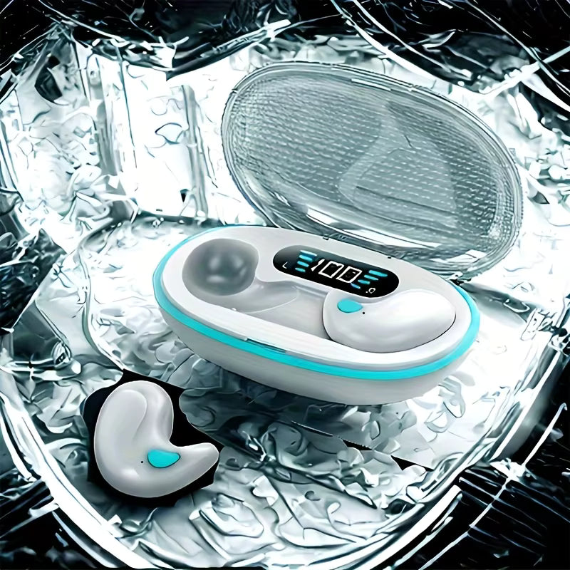 X55 Mini TWS Sleeping Earbuds Wireless Bluetooth Headphones with Mic & Waterproof Design