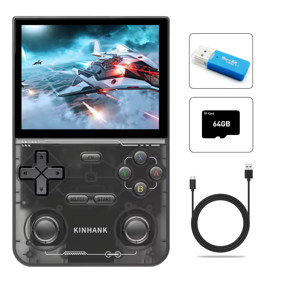 KINHANK K36 Handheld Game Console 3.5" IPS Display 16000 Games Retro Emulator