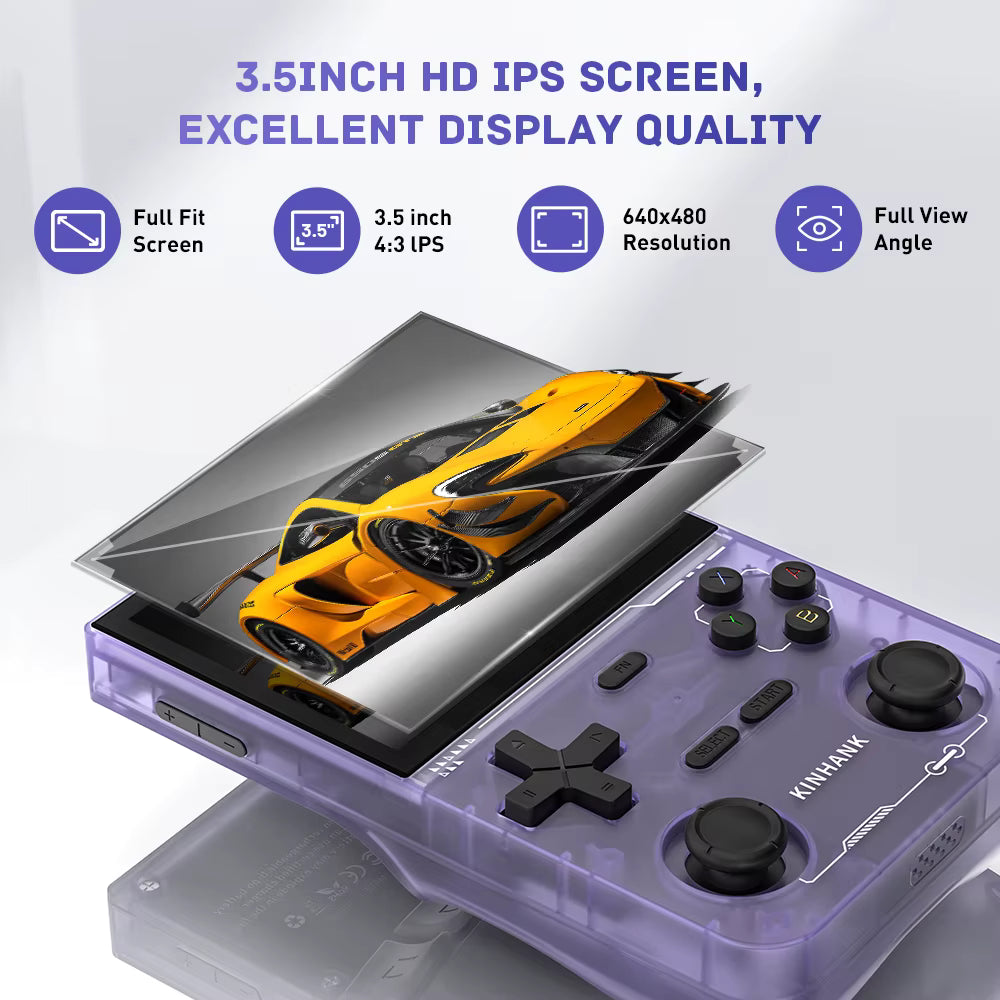 KINHANK K36 Handheld Game Console 3.5" IPS Display 16000 Games Retro Emulator