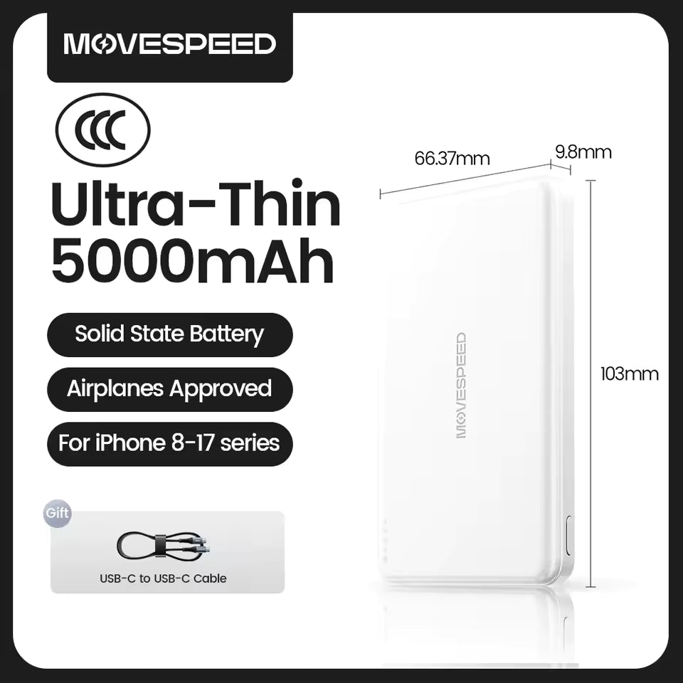 MOVESPEED 5000mAh Magnetic Wireless Power Bank