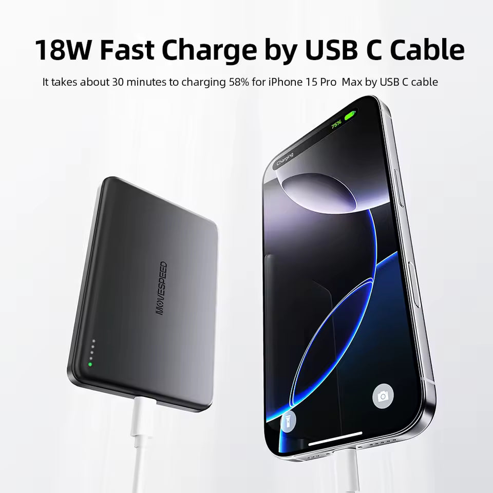 MOVESPEED 5000mAh Magnetic Wireless Power Bank