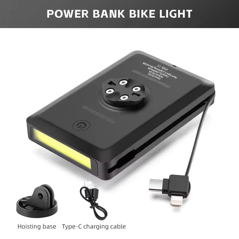 ROCKBROS Bike Headlight & Power Bank