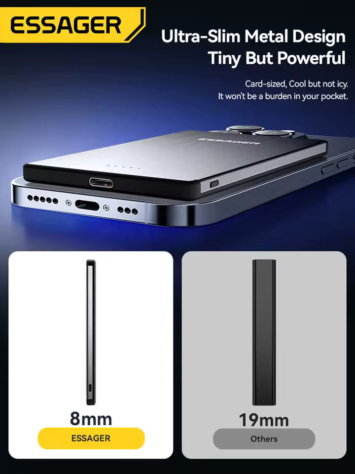 Essager 5000mAh Magnetic Wireless Power Bank
