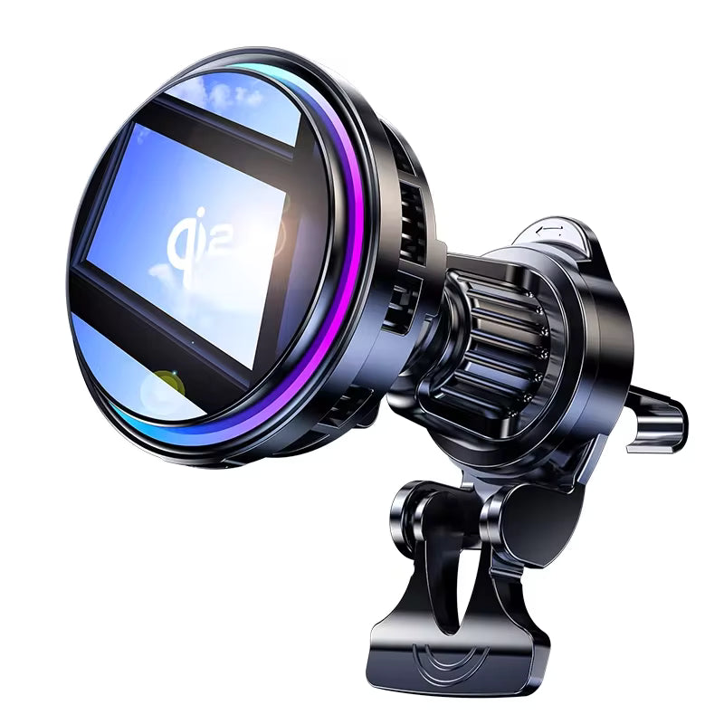 Magnetic Wireless Car Charger with Ice Cooling for iPhone 17/16/15/14/13 Pro Max MagSafe Car Mount