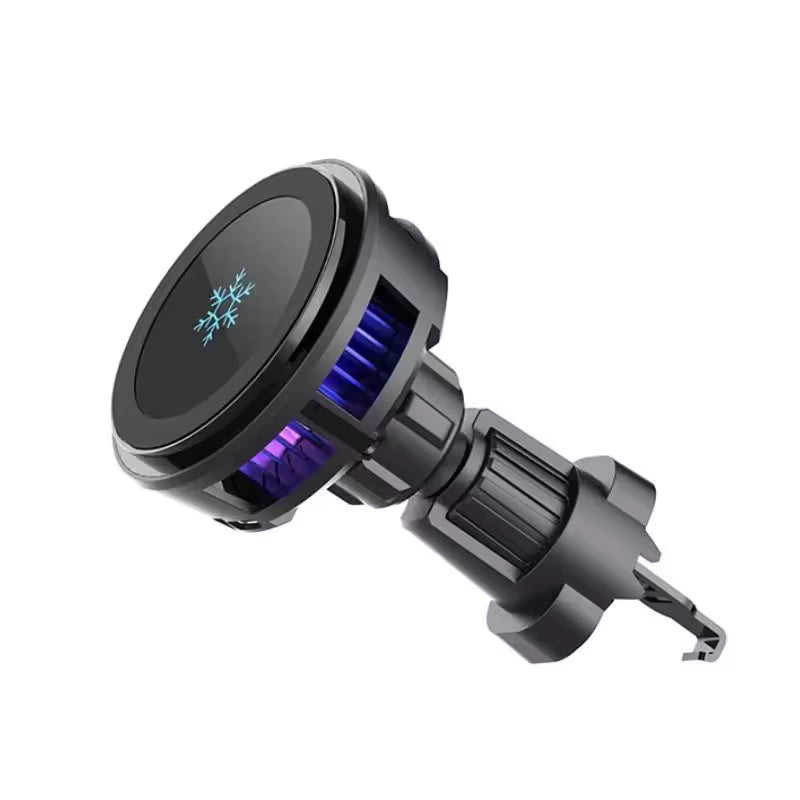 Magnetic Wireless Car Charger with Ice Cooling for iPhone 17/16/15/14/13 Pro Max MagSafe Car Mount