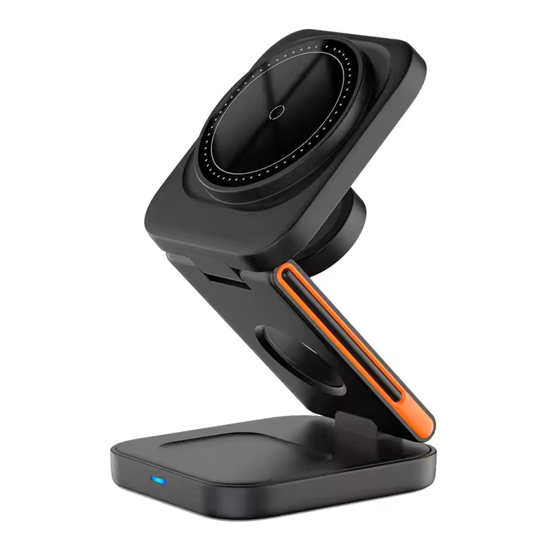 3-in-1 Foldable Magnetic Wireless Charging Station for iPhone, Apple Watch & AirPods Pro