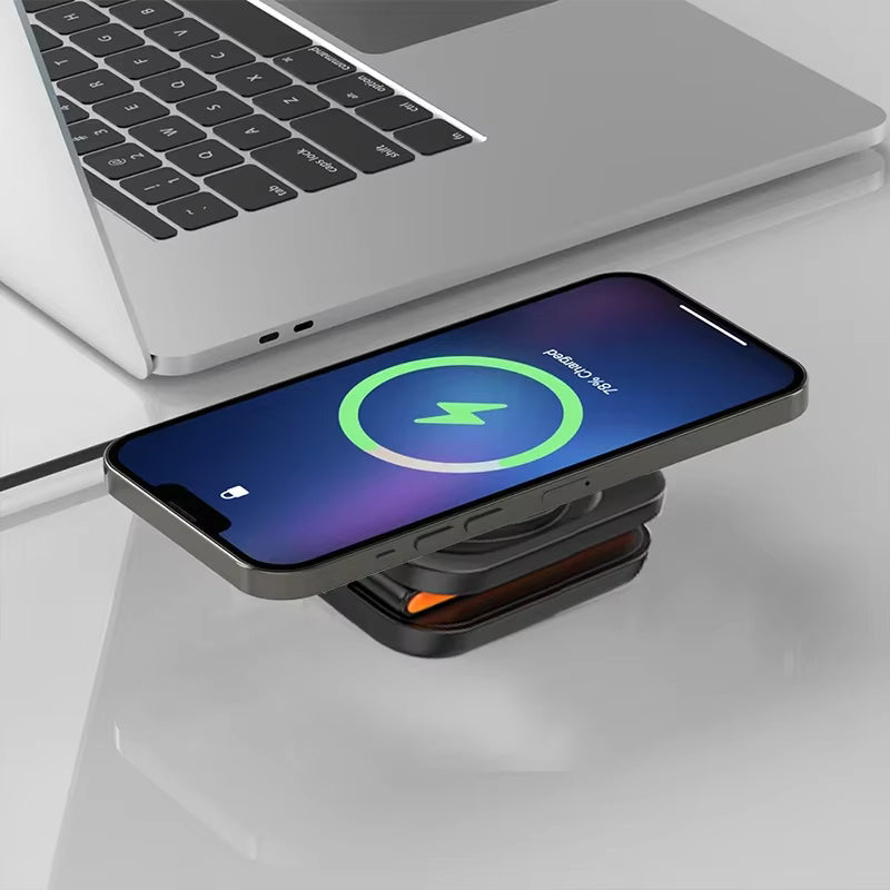 3-in-1 Foldable Magnetic Wireless Charging Station for iPhone, Apple Watch & AirPods Pro