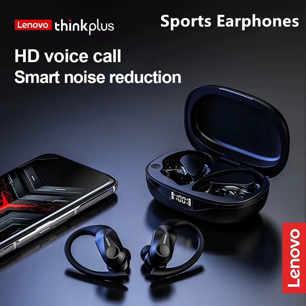 Lenovo LP75 Sports TWS Wireless Earbuds Bluetooth 5.3 HiFi Stereo Headphones with Mic & LED Display