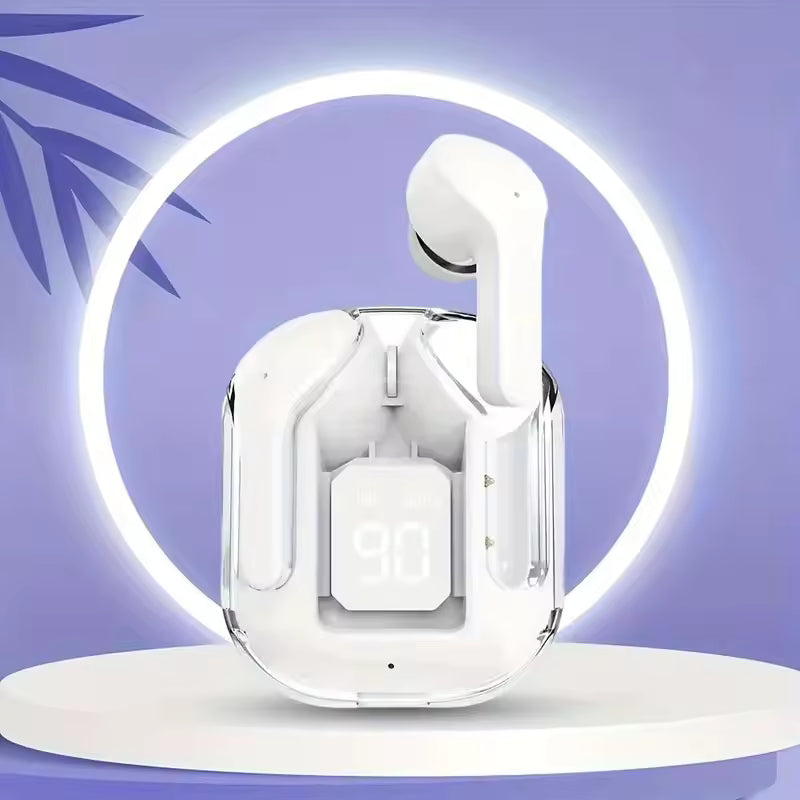 T2 Wireless Bluetooth Earbuds Transparent HiFi Stereo Headphones with LED Power Display for Xiaomi