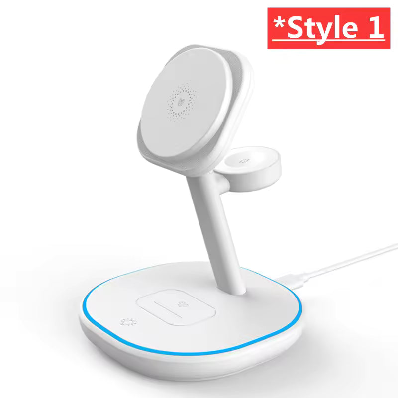 3-in-1 Magnetic Wireless Charging Station for MagSafe iPhone, Apple Watch & AirPods Pro
