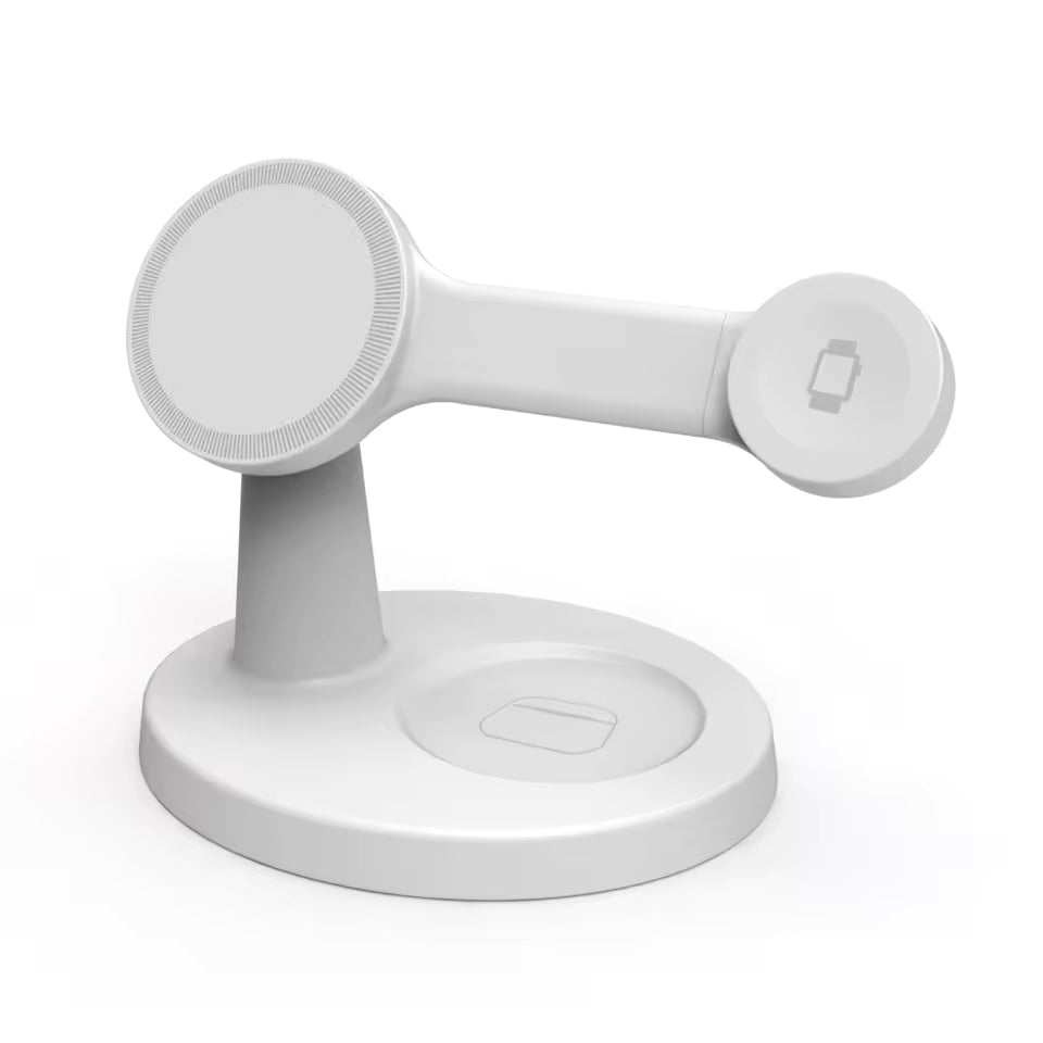 3-in-1 Magnetic Wireless Charging Station for MagSafe iPhone, Apple Watch & AirPods Pro