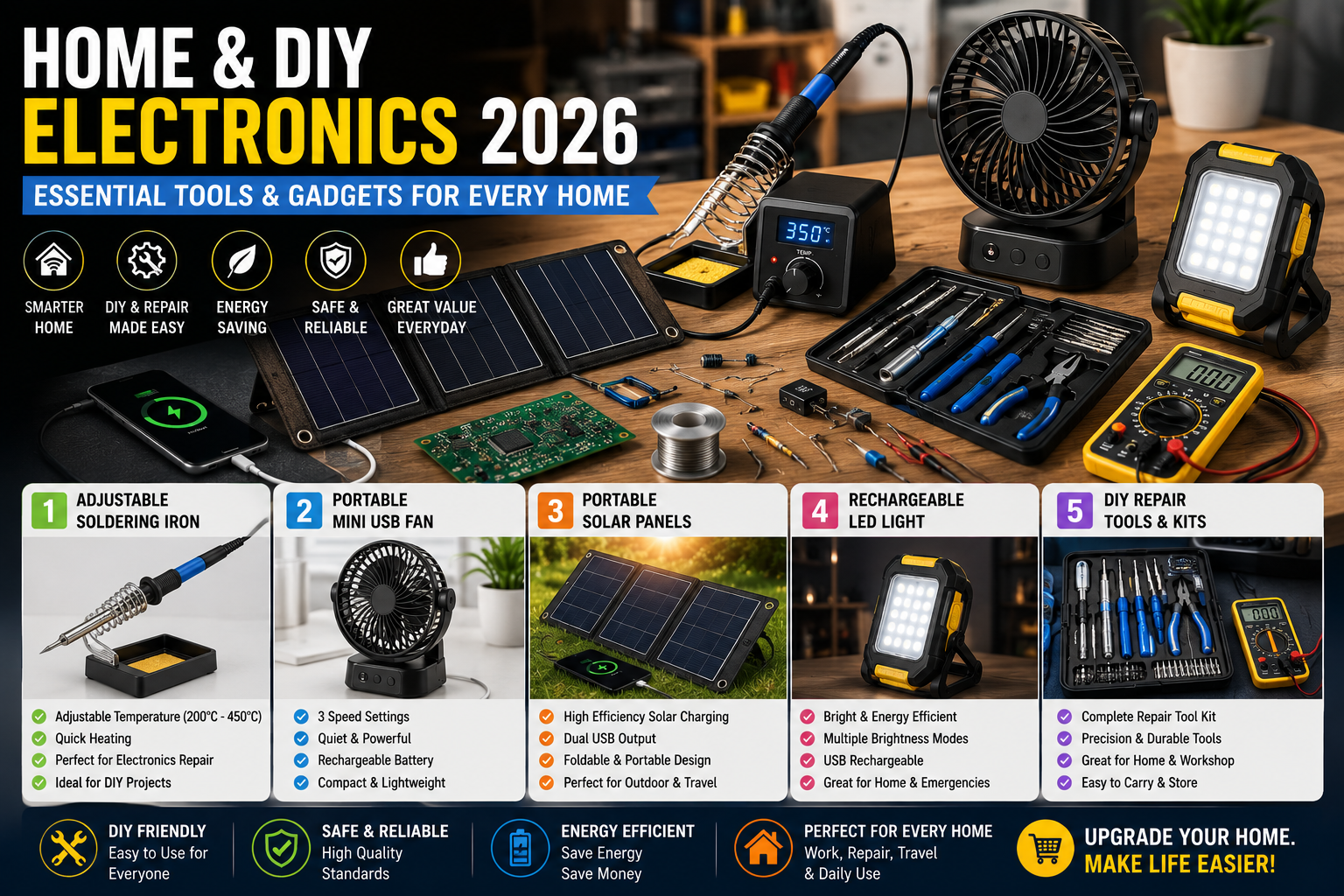 Home & DIY Electronics: Essential Tools and Gadgets for Every Home in 2026