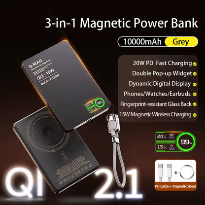 QI 2.1 Magnetic Wireless Power Bank | 5000/10000mAh