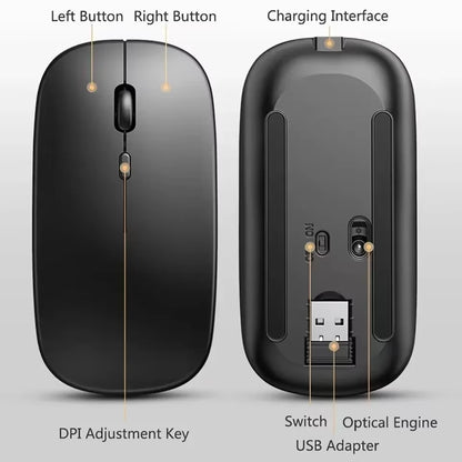 Dual Mode Bluetooth 2.4G Wireless Rechargeable Gaming Mouse