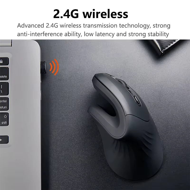 Warvank U2 Vertical Wireless Mouse Ergonomic Silent 1600 DPI