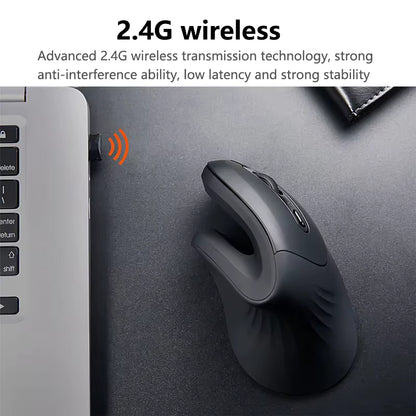 Warvank U2 Vertical Wireless Mouse Ergonomic Silent 1600 DPI