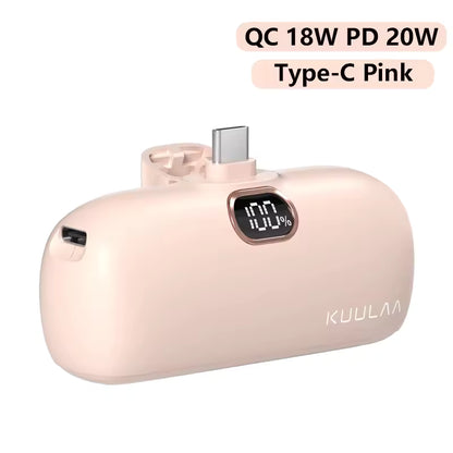 KUULAA Mini 5000mAh Fast Charging Power Bank