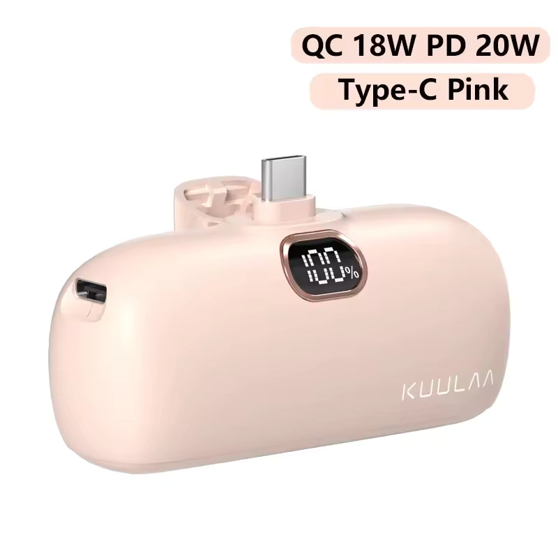 KUULAA Mini 5000mAh Fast Charging Power Bank