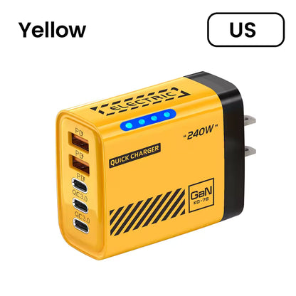 240W Dual USB + 3PD Mech Wind Belt Light Charge