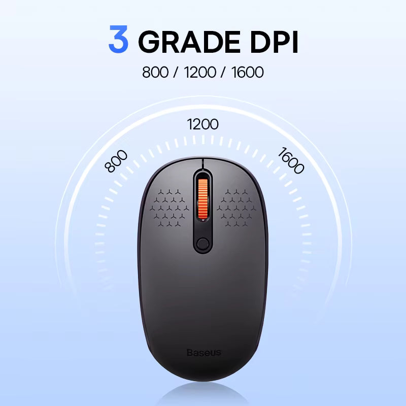 Baseus Wireless Bluetooth Mouse 1600DPI Silent 2.4G USB Receiver for PC Laptop MacBook
