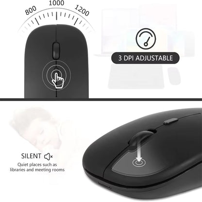 Dual Mode Bluetooth 2.4G Wireless Rechargeable Gaming Mouse