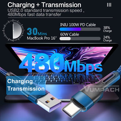 Type-C Fast Charging Cable for Samsung & Xiaomi