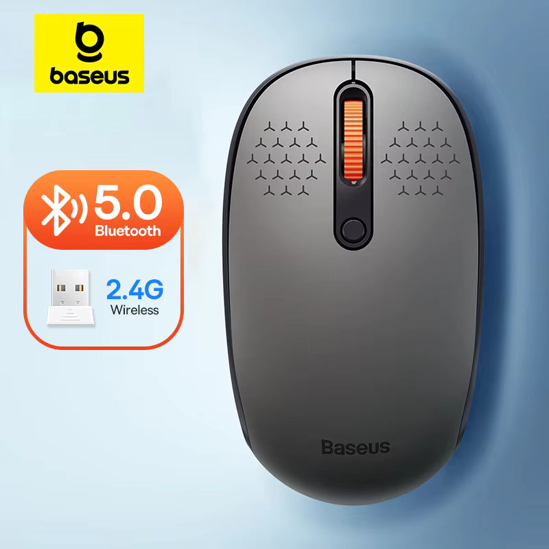 Baseus Wireless Bluetooth Mouse 1600DPI Silent 2.4G USB Receiver for PC Laptop MacBook