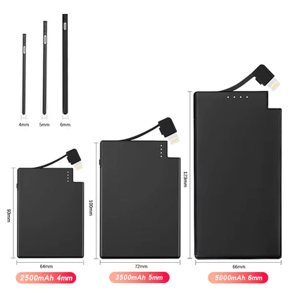 TNTOR 5000mAh Power Bank with Built-In Type-C Cable