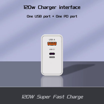 120W Fast Charging Cable for iPhone & Android