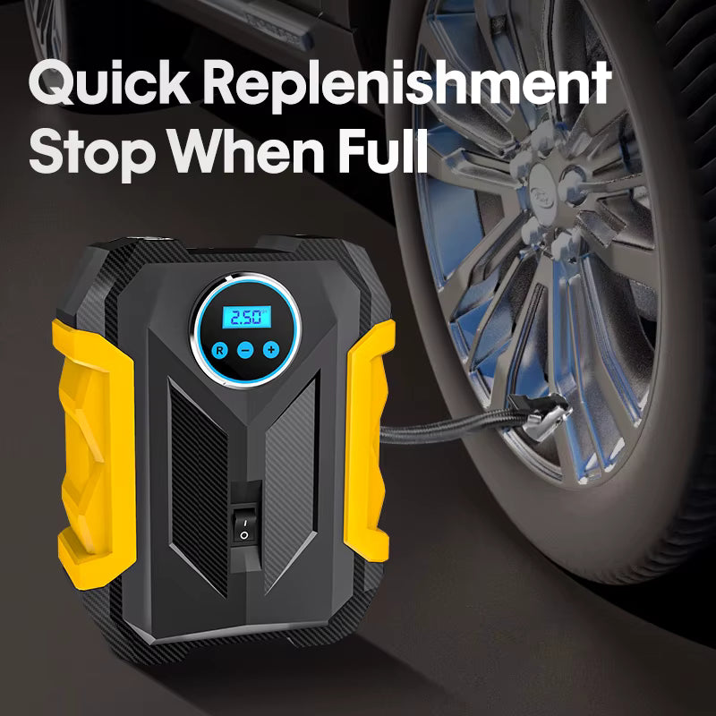 CARSUN Portable Digital Tire Inflator Air Compressor with LED Light