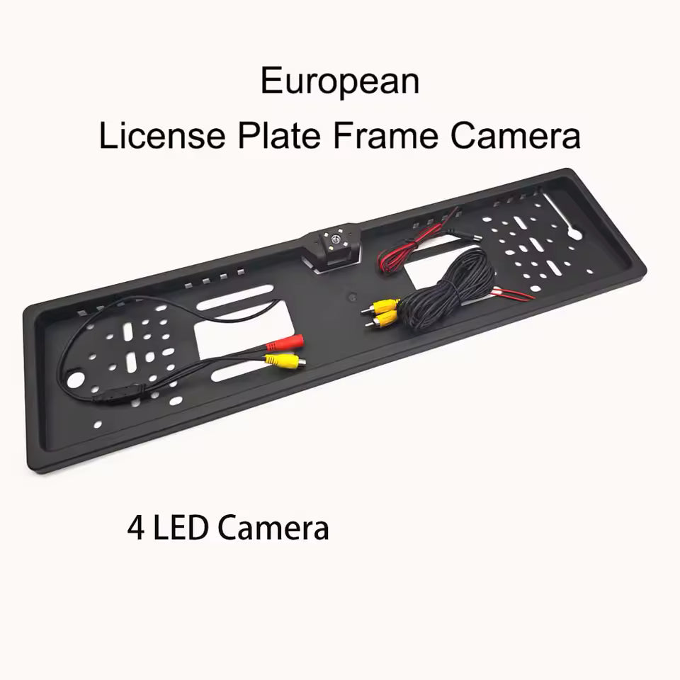 4//8/12LED European License Plate Rear View Backup Camera Night Vision