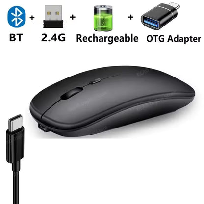 Dual Mode Bluetooth 2.4G Wireless Rechargeable Gaming Mouse