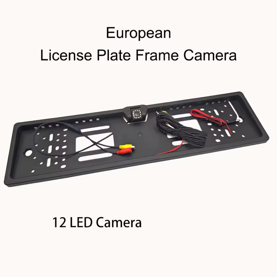 4//8/12LED European License Plate Rear View Backup Camera Night Vision