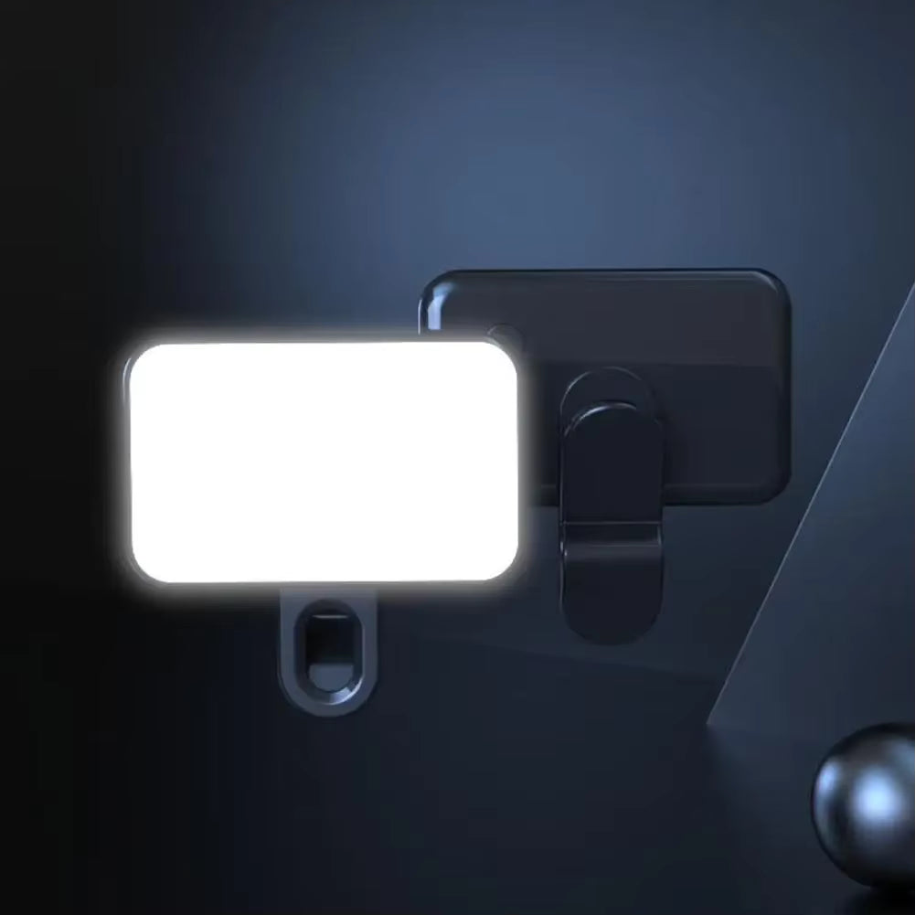 Portable Mini Selfie Fill Light Rechargeable 3 Modes Clip On LED Light