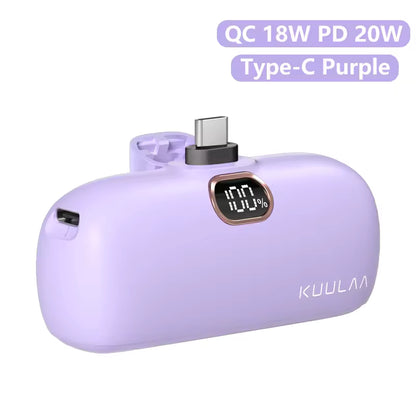 KUULAA Mini 5000mAh Fast Charging Power Bank