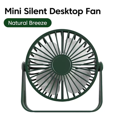 Portable Mini USB Rechargeable Desk Fan Ultra Quiet Cooling Fan