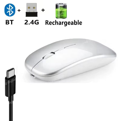 Dual Mode Bluetooth 2.4G Wireless Rechargeable Gaming Mouse