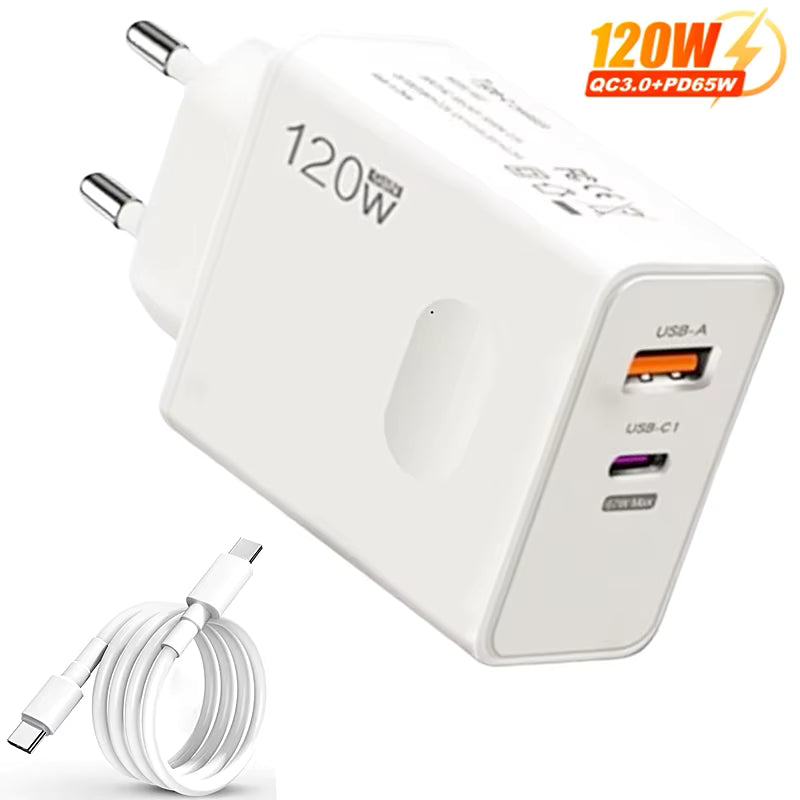 120W Fast Charging Cable for iPhone & Android