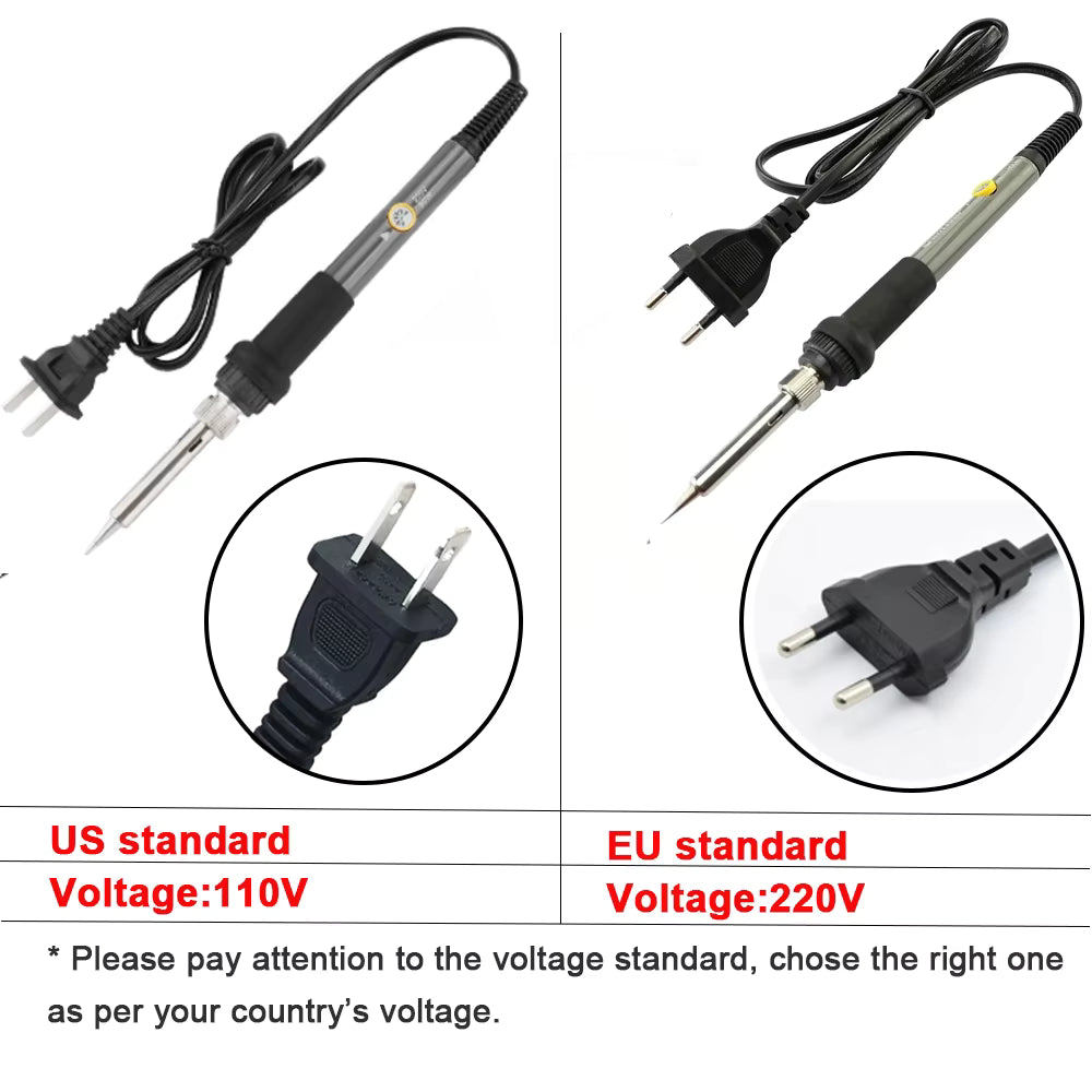 60W Adjustable Temperature Electric Soldering Iron for DIY Repair