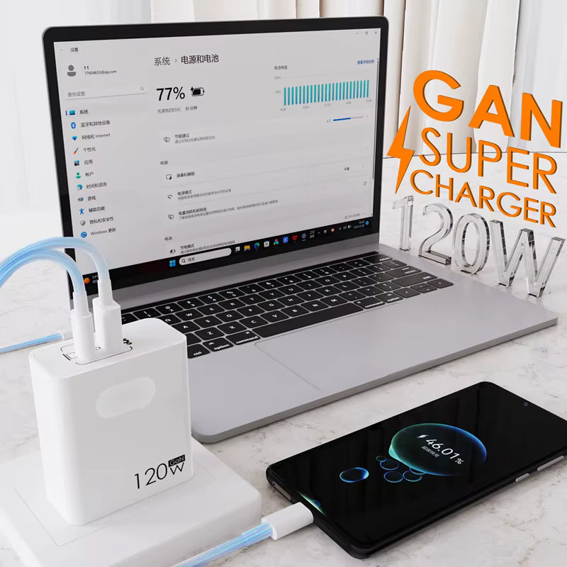 120W Fast Charging Cable for iPhone & Android