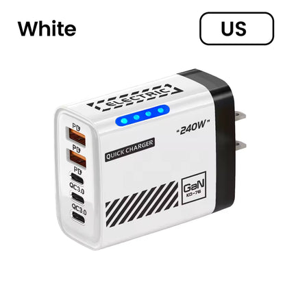 240W Dual USB + 3PD Mech Wind Belt Light Charge