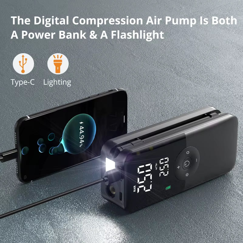CARSUN Rechargeable Cordless Tire Inflator Portable Air Compressor